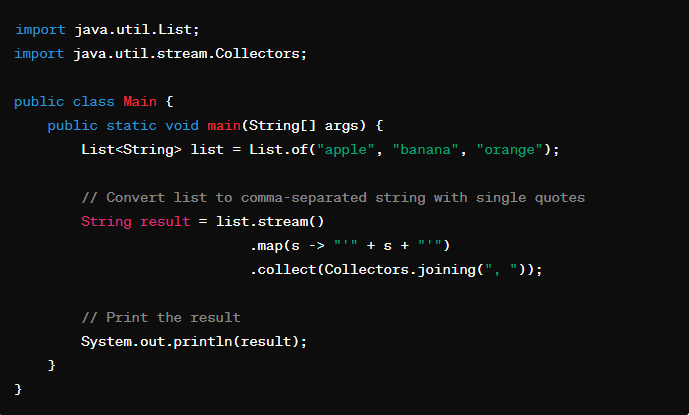 How to convert a List of Strings to a Comma Separated String with ...