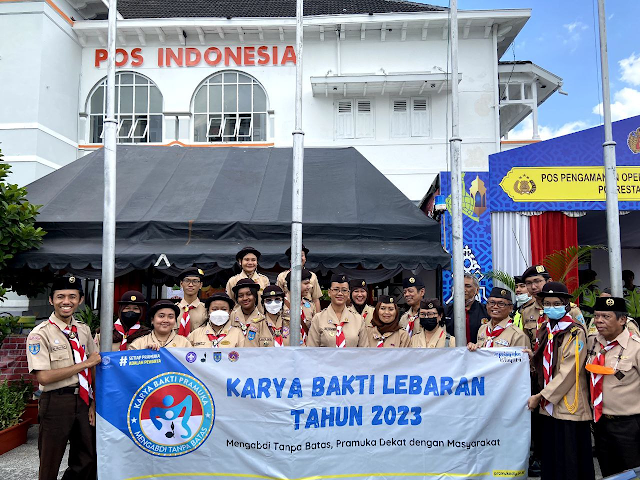 Kakak GKR Mangkubumi Lakukan Kunjungan ke Posko KBL 2023 Kwarcab Kota Yogyakarta.