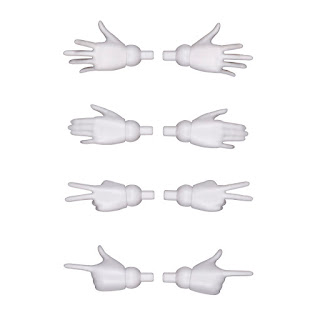30MS Optional Hand Parts [White / Black], Bandai