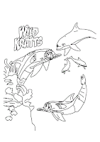Wild Kratts under the water coloring page