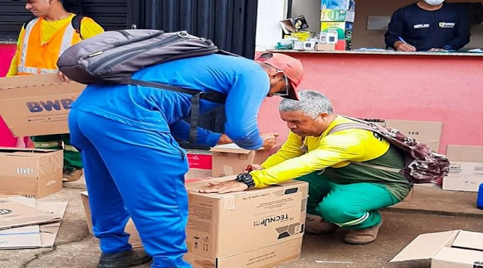 Fiscais da prefeitura de Altamira realiza ação de desapropriação de boxes para entregar a ambulantes retirados das calçadas