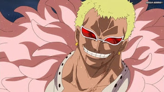 ワンピースアニメ ドレスローザ編 725話 ドフラミンゴ ドフィ DonQuixote Doflamingo | ONE PIECE Episode 725