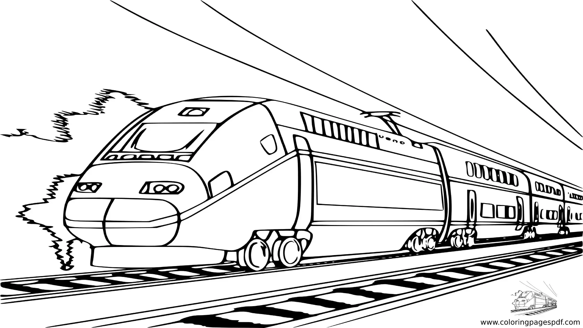 Train Coloring Pages For Adults