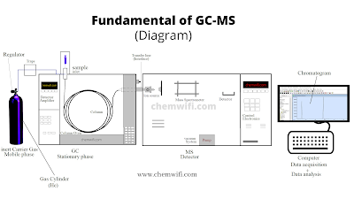 Fundamental of GC-MS with diagram