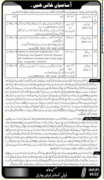 Deputy commissioner office Chatral jobs 2022