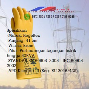 Sarung Tangan Pelindung Listrik Regeltex 30kv