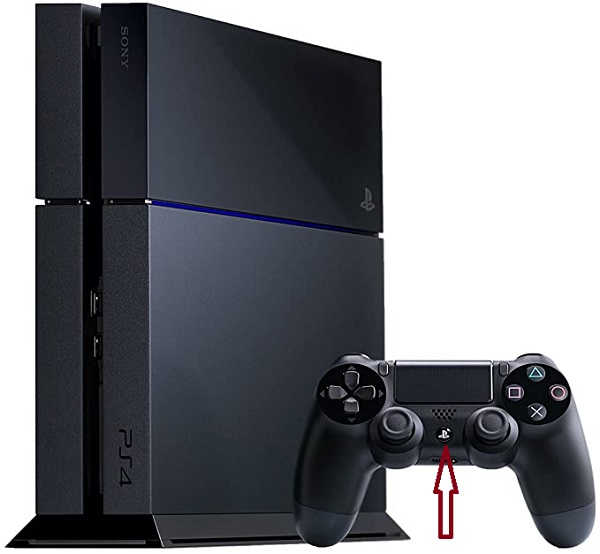 توصيل وحدة التحكم وجهاز ps4 بكابل USB