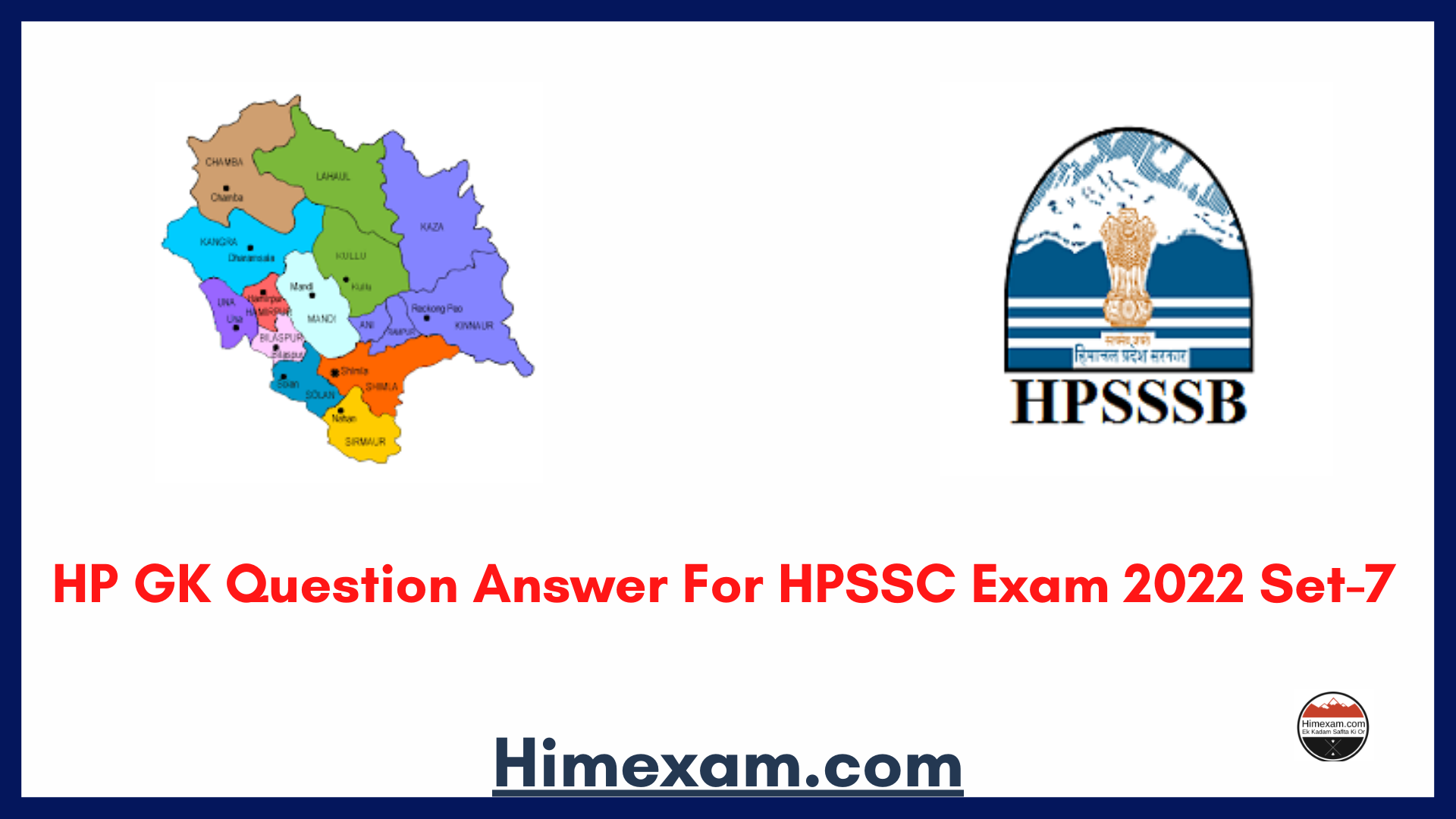 HP GK Question Answer For HPSSC Exam 2022 Set-7