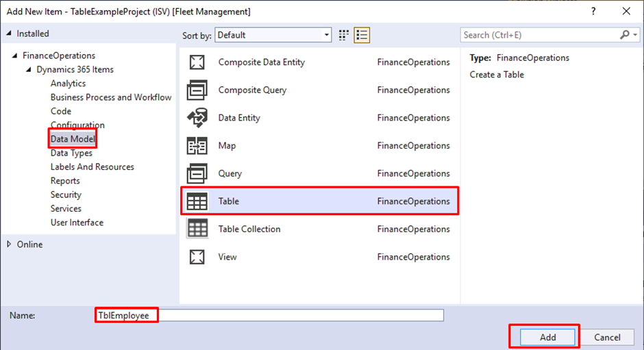 How To Create A Table in D365 FO