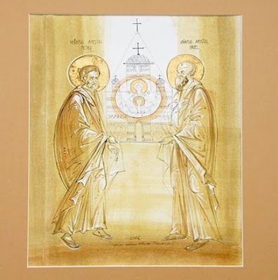 icoana-sf-apostoli-petru-si-pavel Sts. Peter & Paul, by Elena Murariu