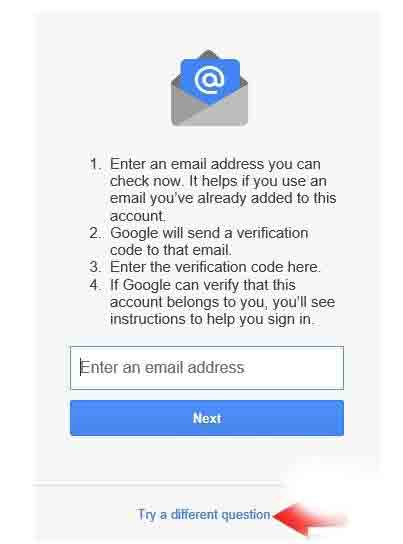 استعادة حساب Gmail مع تأكيد البريد الإلكتروني