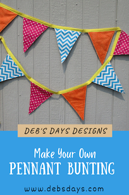 How to make fabric Pennant Banner DIY 