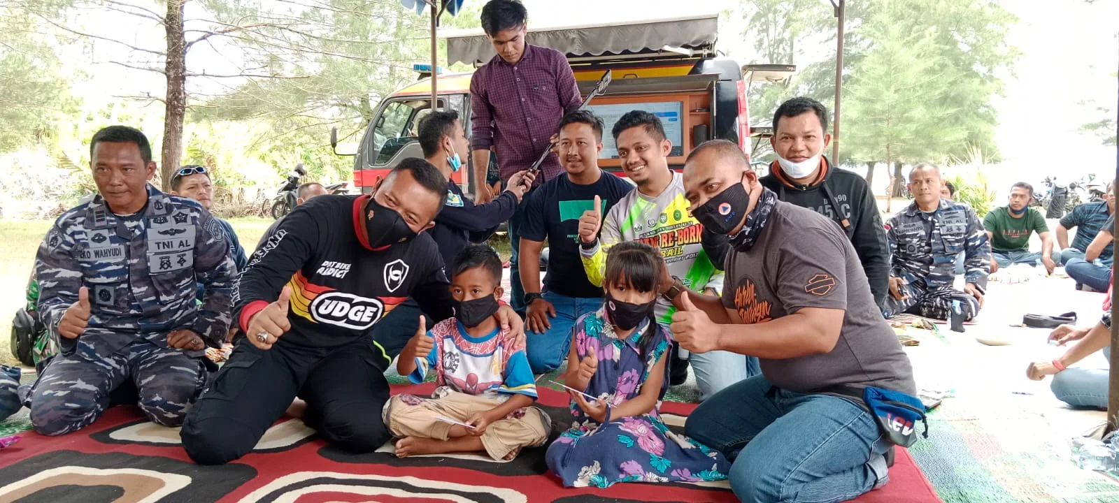 Polres Simeulue Gelar Baksos Jelang HPN 2022 Bersama Jurnalis dan Komunitas Bikers Simeulue