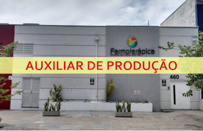 Farmoterápica seleciona Auxiliar de Produção em Porto Alegre