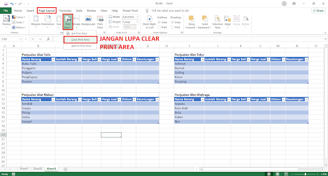 Cara Mencetak atau Print Area Tertentu di Microsoft Excel