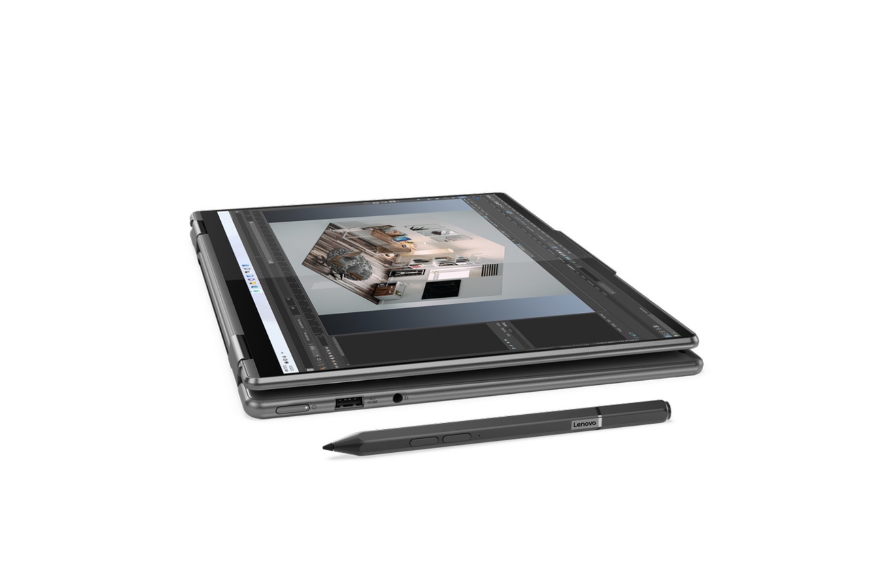 Harga dan Spesifikasi Lenovo Yoga 7 14ARB7 1CID, Laptop Hybrid Bertenaga AMD Ryzen 5 6600U