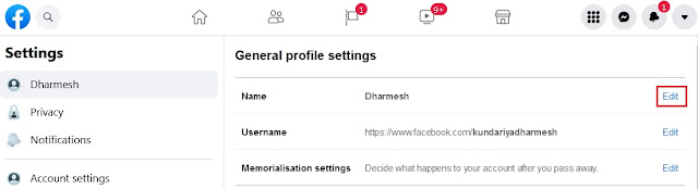Fb General profile settings