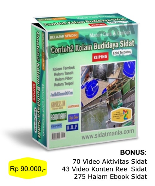 Tersedia Paket Belajar Sendiri: CONTOH2 KOLAM BUDIDAYA SIDAT (KODE: KB)