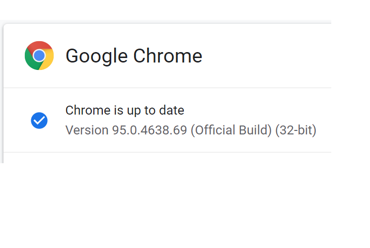 Google Chrome with urgent update 95.0.4638.69