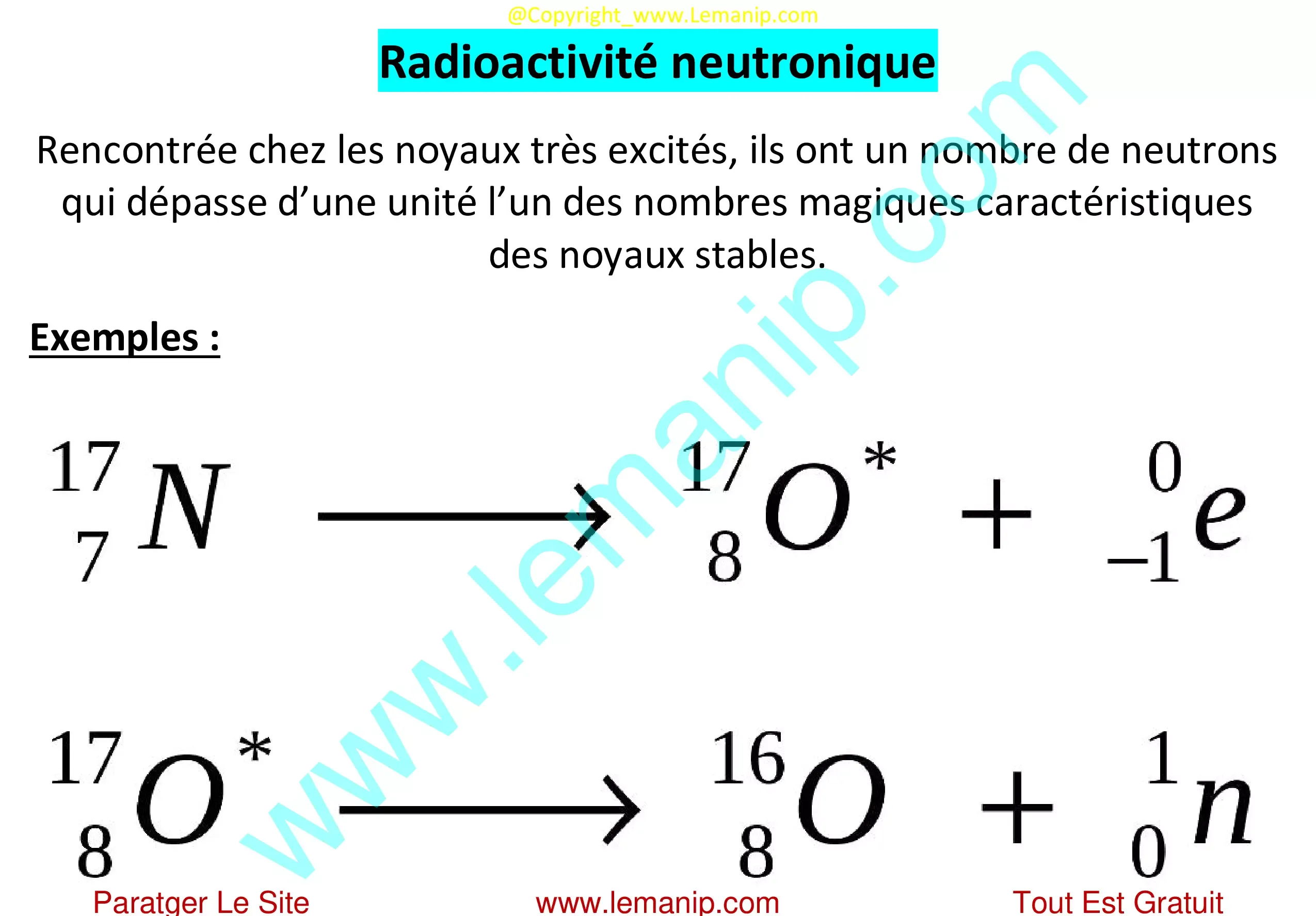 Radioactivité neutronique