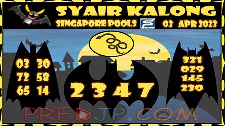 Prediksi Kalong SGP Hari Ini Jitu 03 April 2023