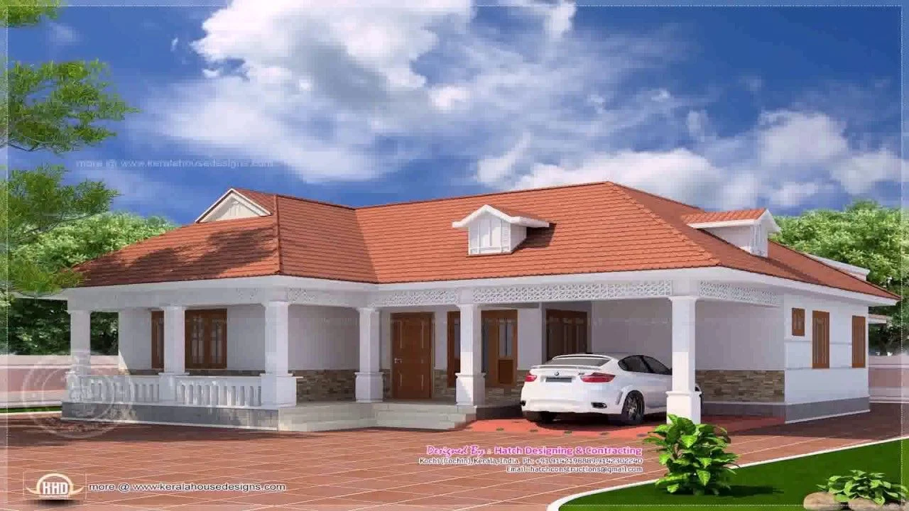 Kerala Style 4 Bedroom House Plans Single Floor - YouTube | Kerala house design, Single floor ...