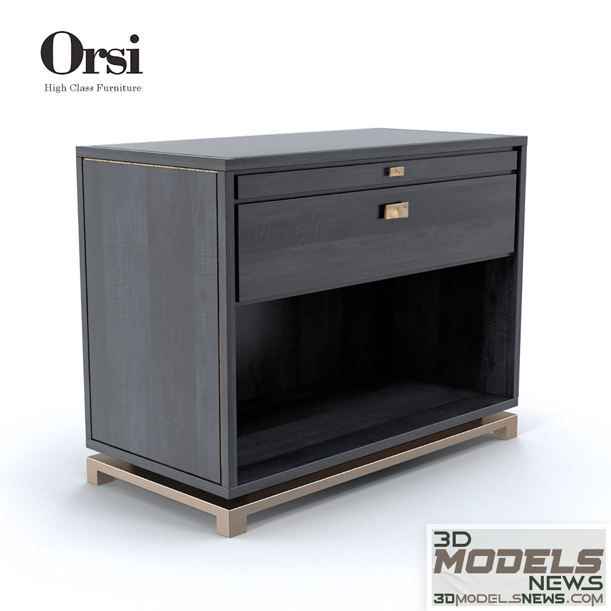 Orsi bronze bedside table xi model