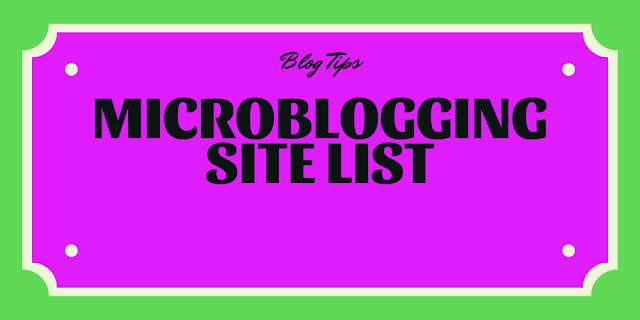 Microblogging site list