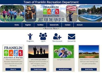 Franklin Recreation: New Registration Website effective Feb 7, 2022