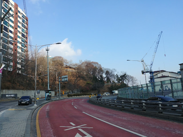 아차산 워커힐에서 조망한 광나루지구