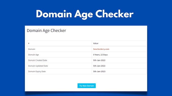 Domain Age Checker Online Free Tool | Domain Age Checker in 2022