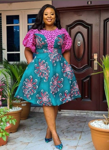 Ankara Flare Gown Styles for Ladies