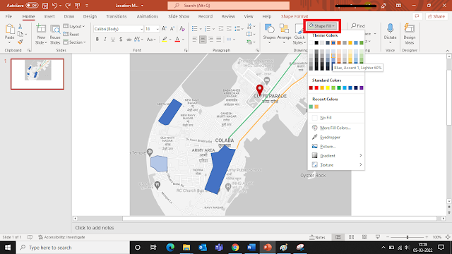 How to do location Mapping in ppt presentation