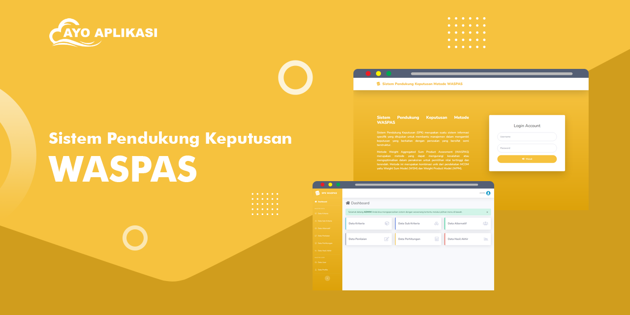 Source Code Aplikasi Sistem Pendukung Keputusan (SPK) Metode WASPAS