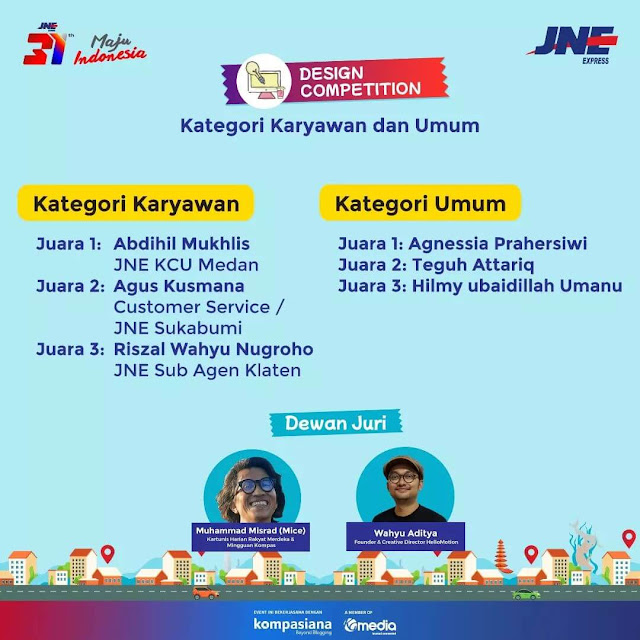 pemenang jne design competition kategori karyawan dan umum