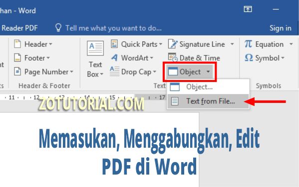 Cara Memasukan PDF ke Word Tanpa Aplikasi Tambahan