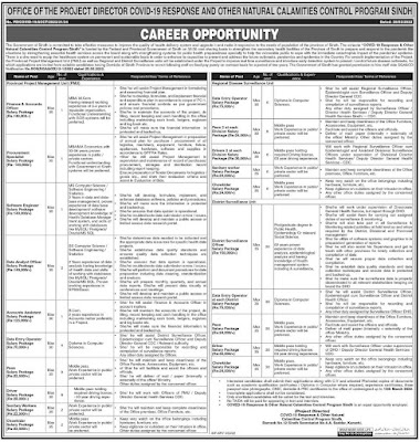 Sindh Govt Jobs at Natural Calamities Control Program Sindh Vacancies