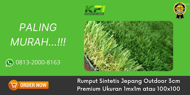 PALING MURAH...!!! Rumput Sintetis Jepang Outdoor 3cm Premium Ukuran 1mx1m atau 100x100