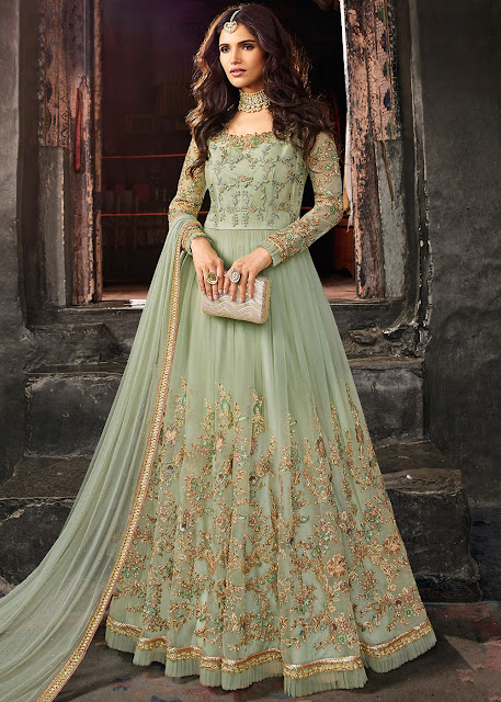 Embroidered Anarkali Suits