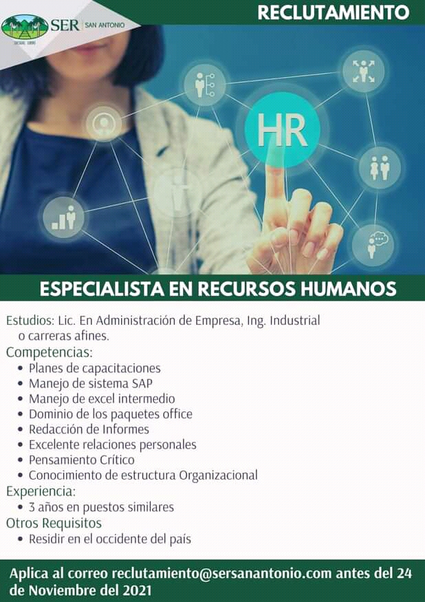 Especialista de Recursos Humanos
