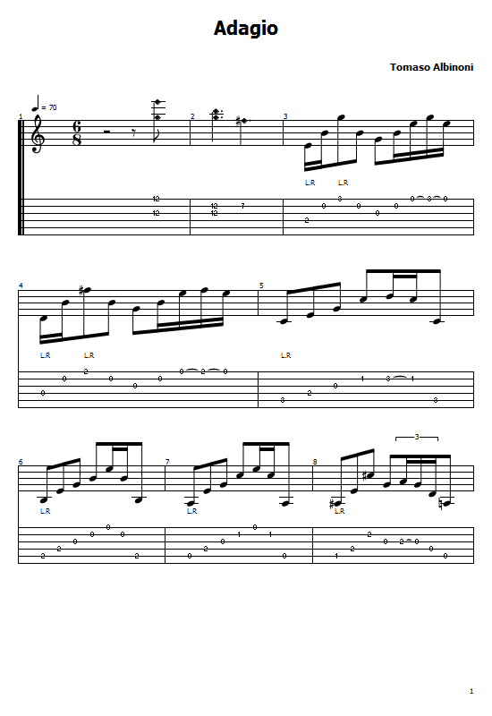 Adagio Tabs Tomaso Albinoni, Adagio On Guitar, Tomaso Albinoni - Adagio Free Tabs, Adagio Sheet Music. Tomaso Albinoni - Adagio Song.