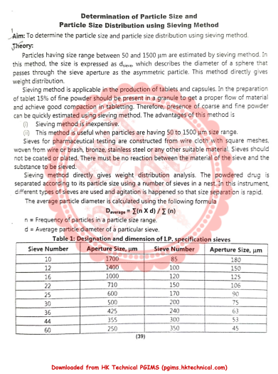 Particle size determination by sieving Physical Pharmaceutics Practical 3rd Semester B.Pharmacy ,BP302T Physical Pharmaceutics I,BPharmacy,Handwritten Notes,BPharm 3rd Semester,Important Exam Notes,BPharm 2nd Semester,Practical and Experiments,Physical Pharmaceutics,
