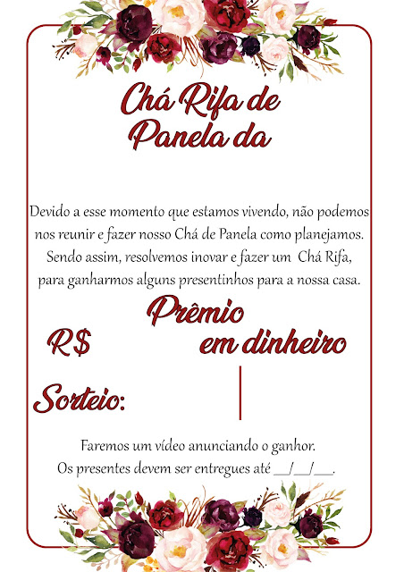 chá rifa de panela para editar