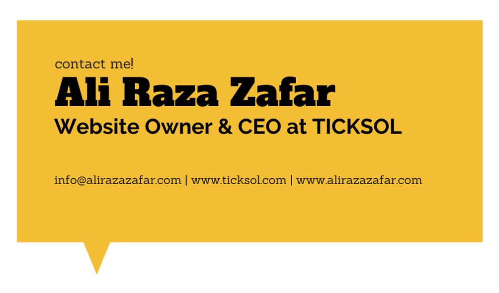 Feature Image for Contact me  page at Ali Raza Zafar's Website