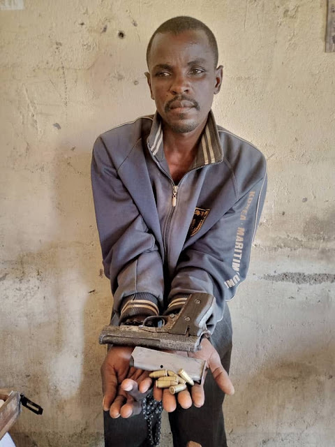 Police arrest kidnap suspect in Adamawa, recover one pistol with 6 rounds of live ammunitions, padlocks, chains