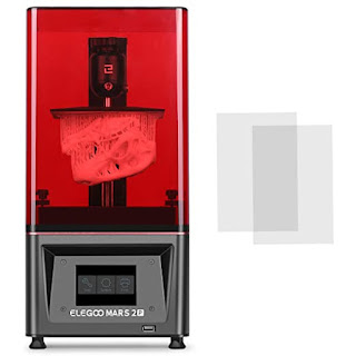 ELEGOO Resin 3D Printer Mars 2 Pro Mono MSLA 3D Printer UV Photocuring LCD Resin 3D Printer with 6.08 inch 2K Monochrome LCD, Printing Size 129x80x160mm/5.1x3.1x6.3inch