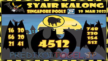 Syair Kalong Singapura Hari Ini 19-03-2022