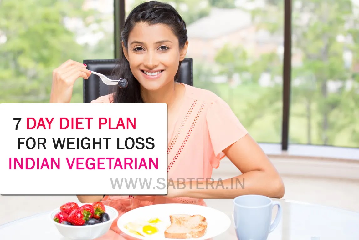 7 Day Diet Plan for Weight Loss Indian Vegetarian