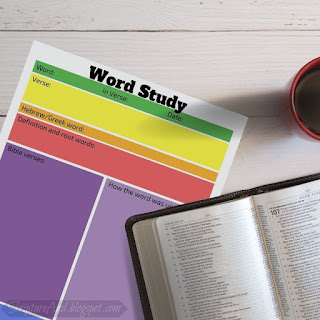 Bible Word Study printable | scriptureand.blogspot.com