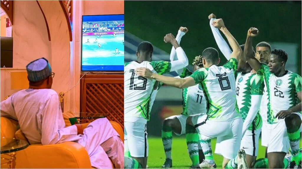 Nigeria President Sends Video Message to Super Eagles Players Ahead of Tunisia Tie, Hails Moses, Iheanacho